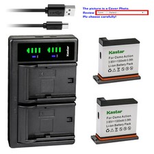 Kastar Battery LTD2 USB Charger Replacement for DJI OSMO Action Sport Camera