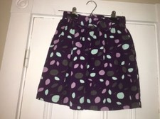 Hanna Andersson Size 150 12 Purple Polka Dot Twirl A Lot Corduroy Skirt with Bow