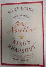 1950 KING’S RHAPSODY Ivor Novello Zena Dare Olive Gilbert PALACE THEATRE program