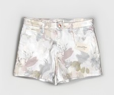 Universal Thread NEW Watercolor Floral High Rise Midi Denim Jean Shorts Sz 12