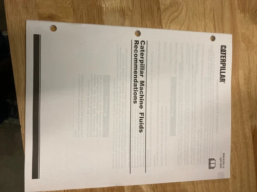 CAT CATERPILLAR MACHINE FLUIDS MANUAL NICE  2005
