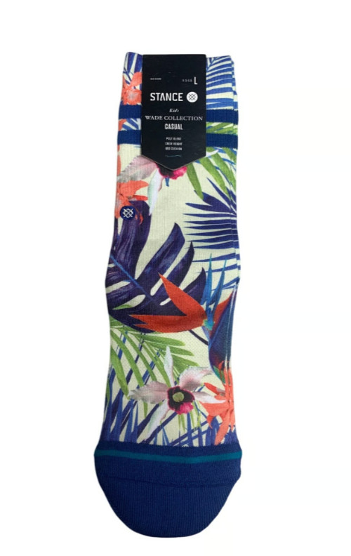 Stance, Носки с тропическим принтом Crew, разноцветные, Размер: Y3-5.5