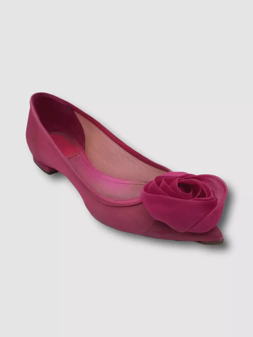 Sandales plates ballerine rose rose pour femmes taille UE 34/US 4