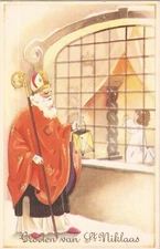 DUTCH / BELGIUM CHRISTMAS - "Groeten van Sint Niklaas Saint" - Santa - Child