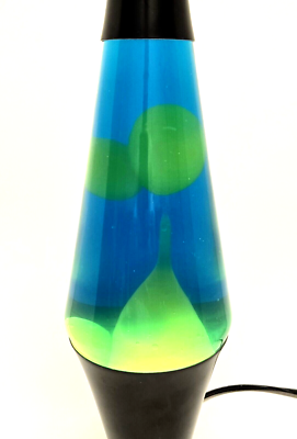 Lava Lamp Model 8000 Blue ~ Green 2003 ~ 16.5” ~ Demo Video ~ EUC