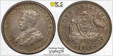 Australian 1915H SHILLING PCGS GRADED AU53