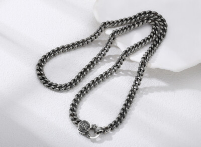 D07 Flat Tank Chain Dragon Shed 7mm 925 Sterling Silver Length 50-65cm
