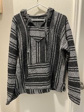 Striped Hoodie Unisex Black/Gray