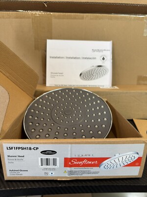 NEW Luxart Sun Flower 8  Shower Head - polished Chrome - NEW