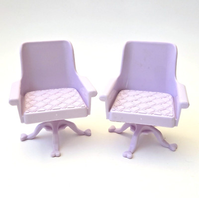 Vintage G1 My Little Pony MLP Paradise Estate Parts: 2 Purple Swivel Chairs