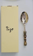 Tizo Serving Spoon Silver-plated, Epoxy With Rhinestones 11"