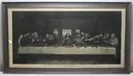 Antique Fishel Adler Schwartz The Last Supper Jesus Framed Engraving 1880 Art NY
