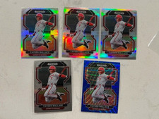 Lot (5) CAYDEN WALLACE 2022 Prizm Draft Picks cards 3 Silver + 1 Blue + 1 base