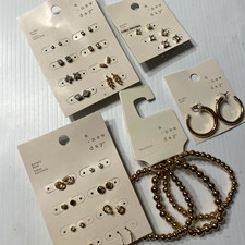 20 pairs A New Day Nickel Free Cubic Zirconia Stud Hoop Earrings  Bracelets Set