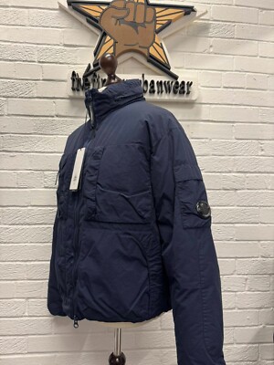 BNWT CP Company Flatt Nylon down jacket in Navy - Rrp £950-Size 44