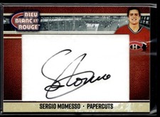 2018-19 President's Choice Bleu Blanc Et Rouge Papercuts Sergio Momesso Auto