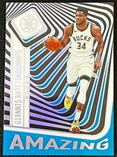 2020-21 Panini Illusions Amazing Sapphire #19 Giannis Antetokounmpo Bucks NBA