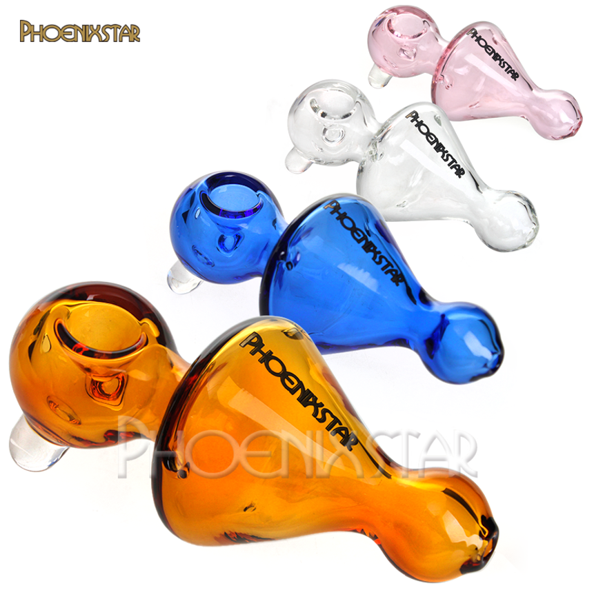 5.3" Phoenix Star hand pipe with tornado/helix function - Blue - NEWEST design!