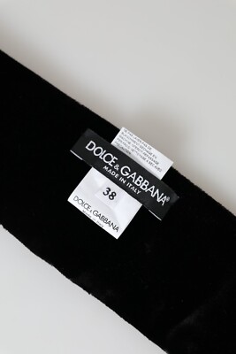 DOLCE & GABBANA Belt Black Viscose Wide Waist Women Cintura 