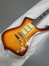 Hot sale Sunburst Flame Maple Electric Guitar Chrome Bridge Free Ship