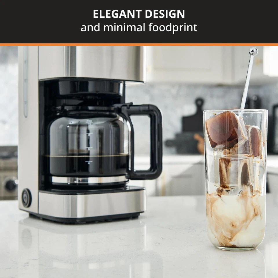 KRUPS Coffee Maker 10 Cups Simply Brew Stainless Steel Drip Coffee Maker - Image 4 of 4