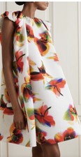 Alexander McQueen Dress Floral Puff Sleeve Sz 38/4-6 $2890