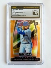 2019 PANINI TITAN ORANGE PRIZM VLADIMIR GUERRERO JR RC! 1/17! CSG 8.5! 1/1 FIRST