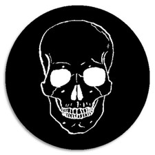 Skull - 3 Pack Circle Stickers 3 Inch - Happy Halloween Skeleton Bones Horror
