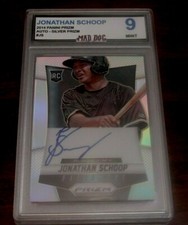 JONATHAN SCHOOP Rookie AUTO****2014 Panini PRIZM HOLO---MINT 9***TIGERS--Mad DOG