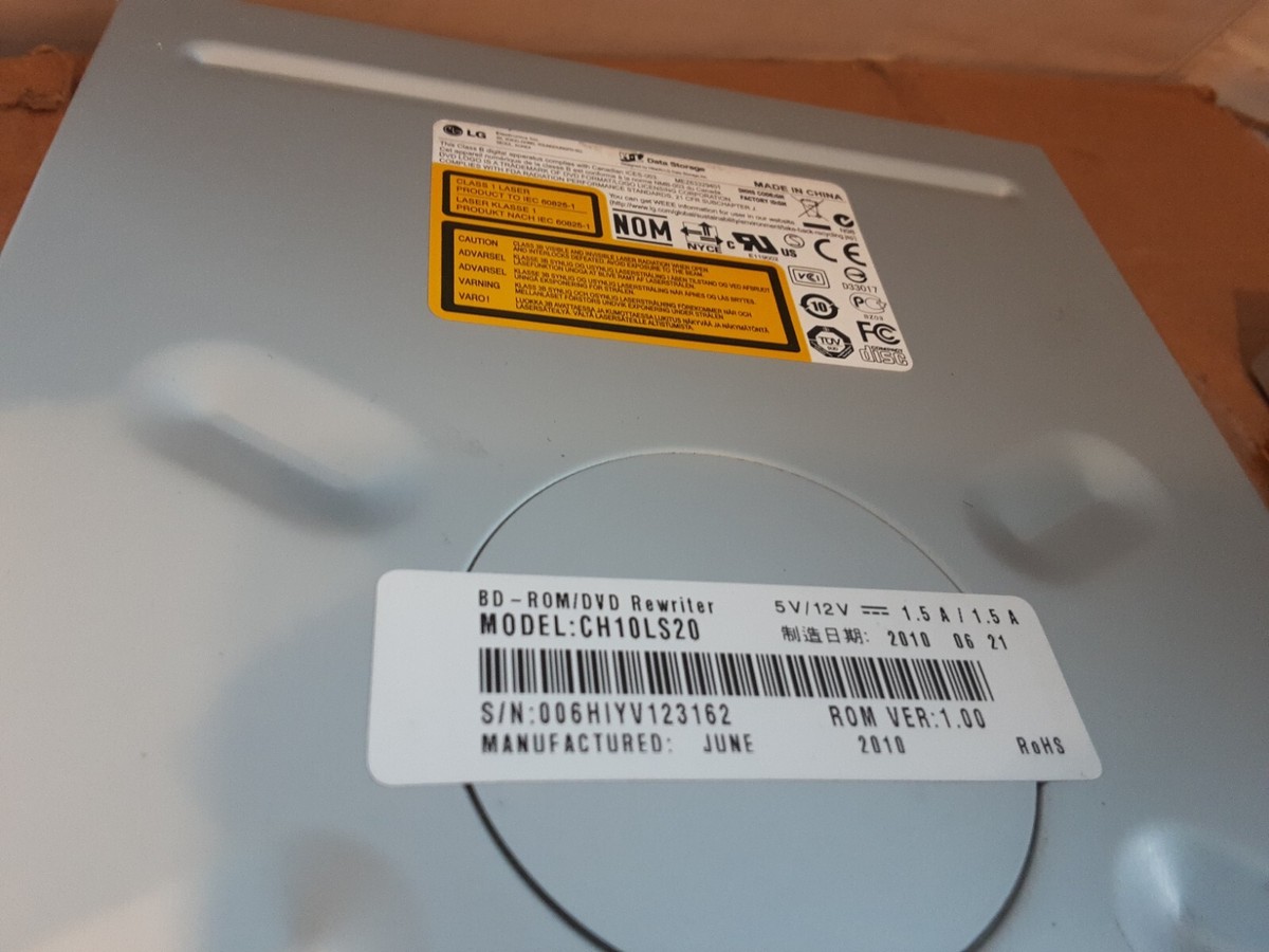 LG CH10LS20 - DVD±RW (±R DL) / DVD-RAM / BD-ROM drive - Serial ATA