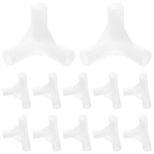 20 Pcs Raccordo T Plastica Connettore Centrale Angolare Piedi Tenda Per - Foto 5