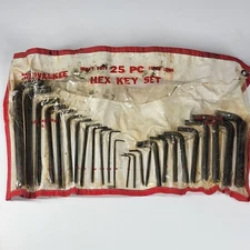 Milwaukee Hex Key Set 25 Pc Heavy Duty Long Arm SAE Short Arm Metric Allen Keys