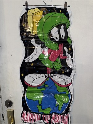 Marvin The Martian Hanging Wall Door Pocket Organizer Looney Tunes Vintage 90s