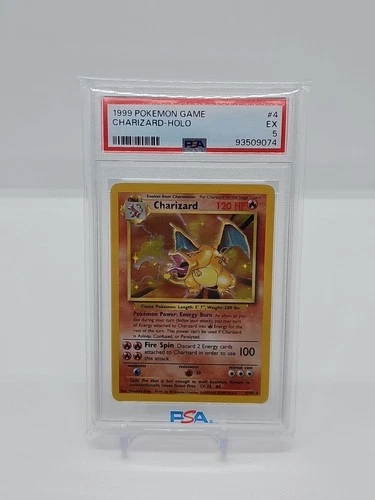 1999 Pokemon Base Set Unlimited CHARIZARD PSA 5 Holo 4/102