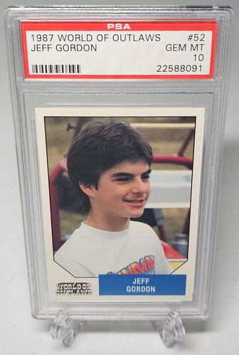 1987 World of Outlaws Jeff Gordon #52 PSA 10 Nascar Trading Card