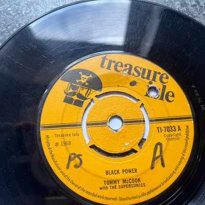 Tommy McCook Black Power 1968 Uk Treasure Isle Vinyl 7'' 45  TI-7033 Reggae