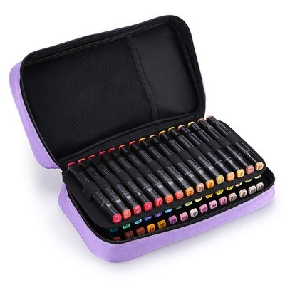 BTSKY Art Marker Carrying Case Lipstick 13.39 x 3.15 x 7.48 inches, Purple