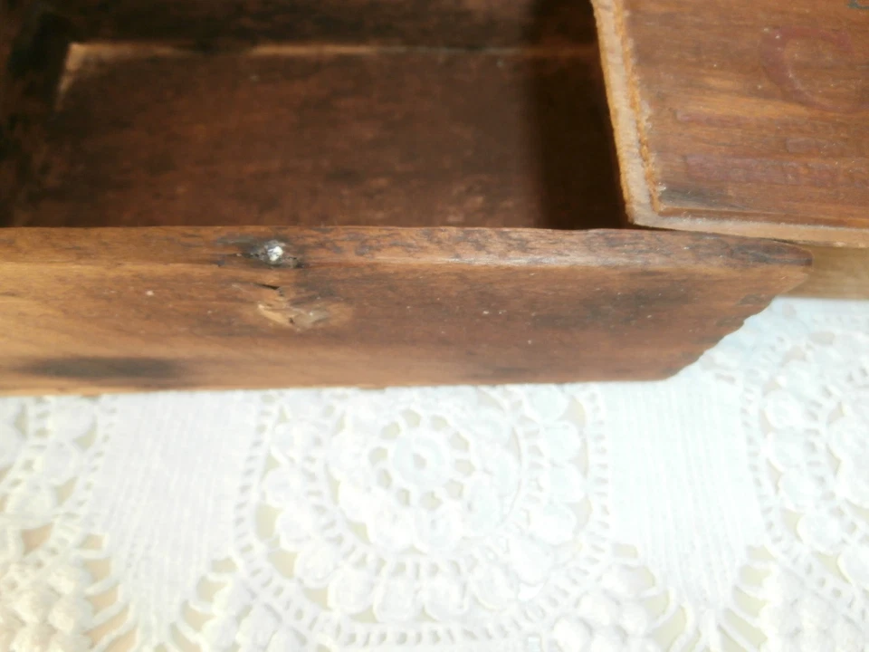 Старинный Gorton's Bob белый трески деревянная коробка ~ реклама ~ ласточкин хвост ~ деревенский - Изображение 4 из 4