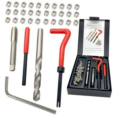 Thread Repair Kit, Helicoil Thread Inserts Taps Kit with HSS 5/16-18 Inch SAE