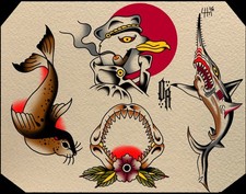 tattoo flash 11x14 made in California