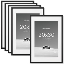 20x30 inch Picture Frame, 20x30 Photo Frames with 16x24 Removable Mat - High ...