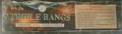 TRIPLE BANGS FIREWORKS SALUTE 6 PC BOX EMPTY