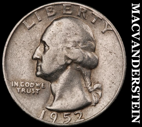 1952-D Washington Quarter- Silver- Scarce Better Date No Reserve #J3573