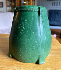 Ephraim Pottery Green Art Pottery Vase, Model 486, Signed, Matte Finish