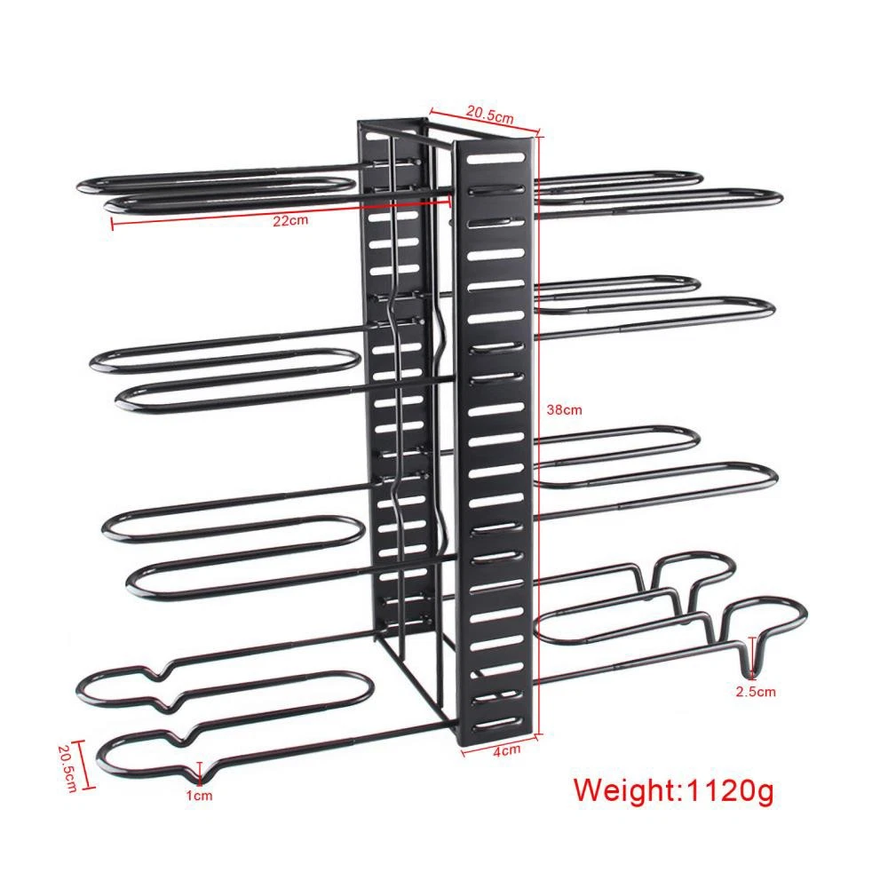8Tier Adjustable Pot and Pans Organizer for Cabinet Kitchen Pot and Pan Holder▱