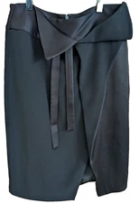 NEW HALSTON HERITAGE   Asymmetric Black Skirt Size 2 NWT  $275