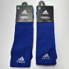 Adidas Aeroready Baseball Over the Calf Socks Royal Blue 2 Pairs Sz M 5-8.5