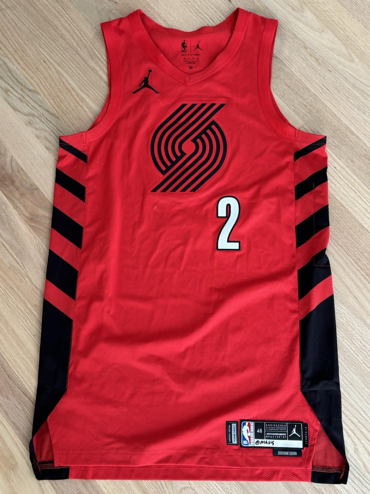 Portland Trailblazers Game Worn Jersey Game Used Jersey Love
