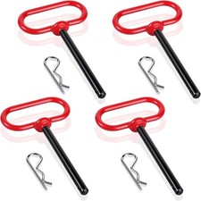 4 Pcs 3/8 x 4 Inch Handle Hitch Pin for Tractor Trailer Hitch Pin and Clip Tow P