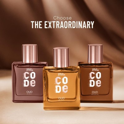 Wildstone CODE Luxury OUD Eau De Parfum Gift Set For Men | 3x50ml Long-Lasting